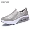 Casual Shoes Large Size 35-41 Woman Wedge Tennis Air Cushion Slip In Soft Outdoor Fitness Non-slip Absorber Rocking