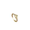 Женская группа Tiifeany Ring Dewelry Minimalist Instagram Cool Wind Double Layer Циркон Женская простота Персонализированное алмазное инкрустационное золото отверстие
