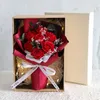 Dekorative Blumen Seife Rosenstrauß Geschenkbox getrockneter Gypsophila Geburtstag Weihnachten Valentinstag