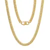 Strands 18k gold-plated mens curly Cuban chain necklace 316L stainless steel bracelet hip-hop jewelry gift 240424