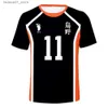 Camisetas masculinas verão haikyuu de mangas curtas de mangas curtas masculas 3d camisetas de vôlei e uniformes de treinamento para feminino t-shirtq240426