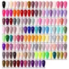 Nagellacklilycute 7ml Glitzer UV Nagelgel Polnische 2pcs/Set Nacktfarben -Farbreihe Halbzeit Dauergel Nagellack Basis Basis UV LED -Gelnagel Y240425