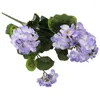 Dekorativa blommor 1 Gäng konstgjord pelargon rödrosa lila växtblomma Silk Fake Hortensia Begonia Home Office Wedding Decor