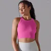 Camisoles & Tanks Seamless Sports Vest With Pad Women Yoga Bra Workout Fitness Crop Top Daily Gym Running Shockproof High Elastic