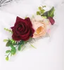 Chic Flower Hair Comb Red Rose Wedding Bridal Hair Accessories Female Glamour Classic Hair Vine Fashion Hair Pins For Women