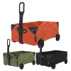Chariots Boîte de rangement Mini Camping Car Solder Tissu Outdoor Rolling Storage Cart Epicerie sur roues Trolley pliable pour faire du shopping à la maison