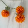 Flores decorativas 3 cabeças Crisântemo Artificial Frewers suprimentos de casamento de luxo em casa de luxo na sala de estar acessórios de decoração