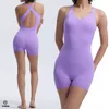 Ensembles actifs 2024 Pad Cross Back Gym Femmes Training Yoga Set Sports One Piece Jumpsuit Fitness Rompers