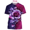 T-shirts masculins 2023 NOUVEAUXES ROLES 3D IMPRESSION THIRT FORMES FORMES ROSE MEN / FEMMES CRÉATIVITÉ COST COST SLVE SLVE T240425