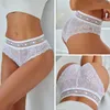 Women's Panties 2PCS/SET Womens Lace Underwear Transparent Sexy Underwear Low Waist Underwear Girls Underwear L-XXLL2404