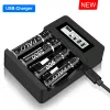 Chargers Palo 1.5V AA Lion Caricatore della batteria Litio 2800MWh 1,5 V Liion AA Batterie ricaricabili per la spia della batteria giocattolo telecomandata