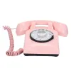 Accessories Retro Landline Phone Vintage Old Fashioned Telephone Classic Rotary Dial Telephone Fixed Wired Phones for Home Office Hotel