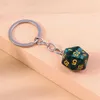 Keychains Lonyards mignon résine 3d Dice Charms Kelechains For Women Men Car Key Hands Sac à main Purse Hanging Keyrings accessoires