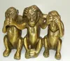 Collezione Brass Voir Parler N039Entendez Aucun Mal 3 Statue de Singe Grand3810113