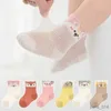 Skarpetki dla dzieci Ladka 3Pairs/Set Socks for Girls Boys Summer siatka cienki nadruk dla dzieci chłopiec skarp