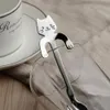ステンレススチールコーヒースプーン猫吊り下げ小さじデザートスナックスナックアイスクリームスプーンテーブルウェアキッチンアクセサリー240422