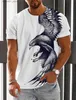 T-shirt maschile maschile da uomo T-shirt per animali grafici stampato 3D Ultra-Fine alla moda a maniche corte estate abbigliamento da uomo Street top q240426