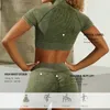 Pista da donna da donna Suit di yoga sport abbigliamento sportivo abbigliamento sportivo fitness indossare una palestra senza cuciture a maniche sportive a maniche corte