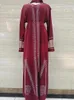 Vêtements ethniques Luxury Dubai Diamond Muslim Modest Robe Modest pour les femmes Élégant Arabe Femme Hijab Abaya 2024 Turquie à manches longues islamiques