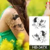 Tattoo Transfer wasserdichte temporäre Tattoo Aufkleber Schmetterling Blume Flügel gefälschte Tatto Big Tatoo Tatouage Temporaire Back Truhe für Frauen Mädchen 240427