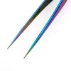 Curler do rzęs 1PC stal nierdzewna prosta zakrzywione rzęsy pincetyczne Rainbow Fałszywe fałszywe przedłużanie puszki spiczasty narzędzie do klipu LL