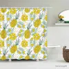 Douchegordijnen 3d ananas oranje straat vers fruit afdrukken badkamer waterdichte douchegordijn polyester gordijn home decoratie gordijn