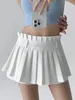 Saias de cintura alta coreana Sexy Salia plissada Mulheres Estilo Preppy Design Chic Mini Summer Casual com shorts Dança