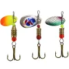 Accessoires 30pcs / 10pcs Kit de cuillère rotative en boîte Lucs de pêche de pêche artificiels appâts artificiels crochets de poisson métal