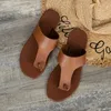 Casual schoenen Dames Solid Color Thong Sandalen Glippen op zachte zool lichtgewicht glijbanen niet-slip zomerstrand