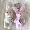 Y2k ручной работы розовый кролик для ключей для брелок Love Beaded Beaded Clush Clush Doll рюкзак для подвесной лобстеры подарки подарки 240416