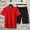 2024NEW MÄNS DESIGNER Sportkläder Set Running Fashion Men's Sportswear Letter Slim Fit Clothing Sportwear Set Leisure Sports Short Sleeve Set Asian Size M-3XL