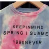 Kledingsets zomer tienermeisje kleren Kid Tie Dye T-shirts broek pak kinderen meisjes brief korte mouw boven- en onderste 2 stuks set