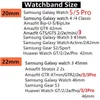 Watch Bands 20mm 22mm Silicone cinghia adatto per Samsung Galaxy Watch 4 6 Classic 5 Pro 44 40mm 42mm 46mm GT 2/3 Modello di calcio Sport Sports 240424