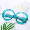 LENSE Fashion Blue Light Glasses Women Brand Eyewear Round Big Frame Liwer Lives Optical Prescription Eyecyes Plus +2 +3