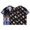 Fashion Hawaii Floral Letter Print Beach Shirts Men's Designer Silk Bowling Shirt Casual Shirts Men Summer Short Sleeve Loose Dress Shirt M-XXXL #x1
