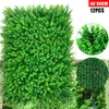 12pcs 24x16 Panneaux de buis artificiels Plant de haies topiaire fausse fausse herbe verte de paroi de la haie florale 240415