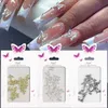 100502010pcs AlloyResin Butterfly Nail Art Charms 3D Gold Silver Butterflies Jewelry Retro Nails Design Supplies 240425