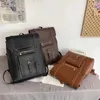 Backpack 2024 Vintage Unisex Large Capacity School Bag High Quality PU Leather Fashion Women Leisure Travel Backbag