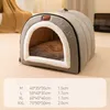 Cat Carriers Crates Huizen Winterhondbed Zelfverwarming Hondenhuis Comfortabele kat Slapen Tent Cave Bed BedD Kat Nest Dog Huis huis en hut 240426