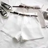 شورتات المرأة غير الرسمية للسيدات من Itoolin A-LINE High Weist Short Chic Office Shorts مع بنطلون أنثى خمر مربوطة ربيع صيف 240418