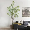 Flores decorativas planta artificial árboles falsos de madera borracha de madera de madera de interior decoración de sala de estar de estilo nórdico adornos bonsai adornos