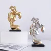 NORTHEUINS 26cm Resin Couple Mask Kissing Lover Figurines Creative Valentines Day Present Desktop Art Statue Home Decor Objects 240411
