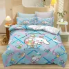 Sets Cinnamoroll Cartoon Anime niedliche Bettwäsche -Bettwäsche -Set in voller Größe Queen King Geschenk für Jungen und Mädchen Erwachsene Schlafzimmer Dekorationen