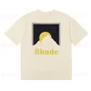 Designer Mens T Shirt Rhude Fashion Märke Kort ärmkvinnor Summer Leisure T-shirt Par Hip Hop Short Sleeved T-shirt S-XL