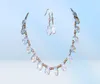 Pink Pearl Sri Lanka Moonstone Drops Collier Pendant Collier Set6288666