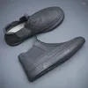 Zapatos casuales botas de cuero para hombres moda al aire libre al aire libre de tobillo de lujo 2024 en bd23085