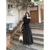 Casual jurken 2024 Autumn dames kleding set mode mouwloze v-neck lange mouwen t-shirt tweedelig Koreaans elegant
