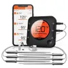 Jinutus Bluetooth Fleisch Futter Thermometer Wireless Digital Grill Küchenthermometer mit 6 Sonden für BBQ -Raucherofenkochen 240415