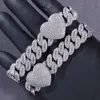 Проход Diamond Tester Design Vvs Baguette Moissanite 925 Серебряное серебро со льдом на кубинском звене ожерель