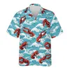 Koszule męskie homajskie homar Kotwica 3D Printowane koszule dla mężczyzn ubrania harajuku moda na plażę koszulę Aloha krótkie rękawy topy 240424